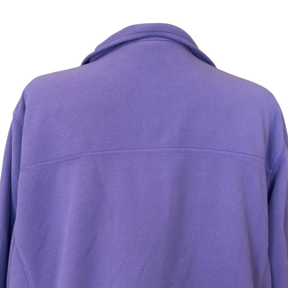 LL Bean Polar Tech Purple Full Zip Fleece Jacket Large - Picture 6 of 13